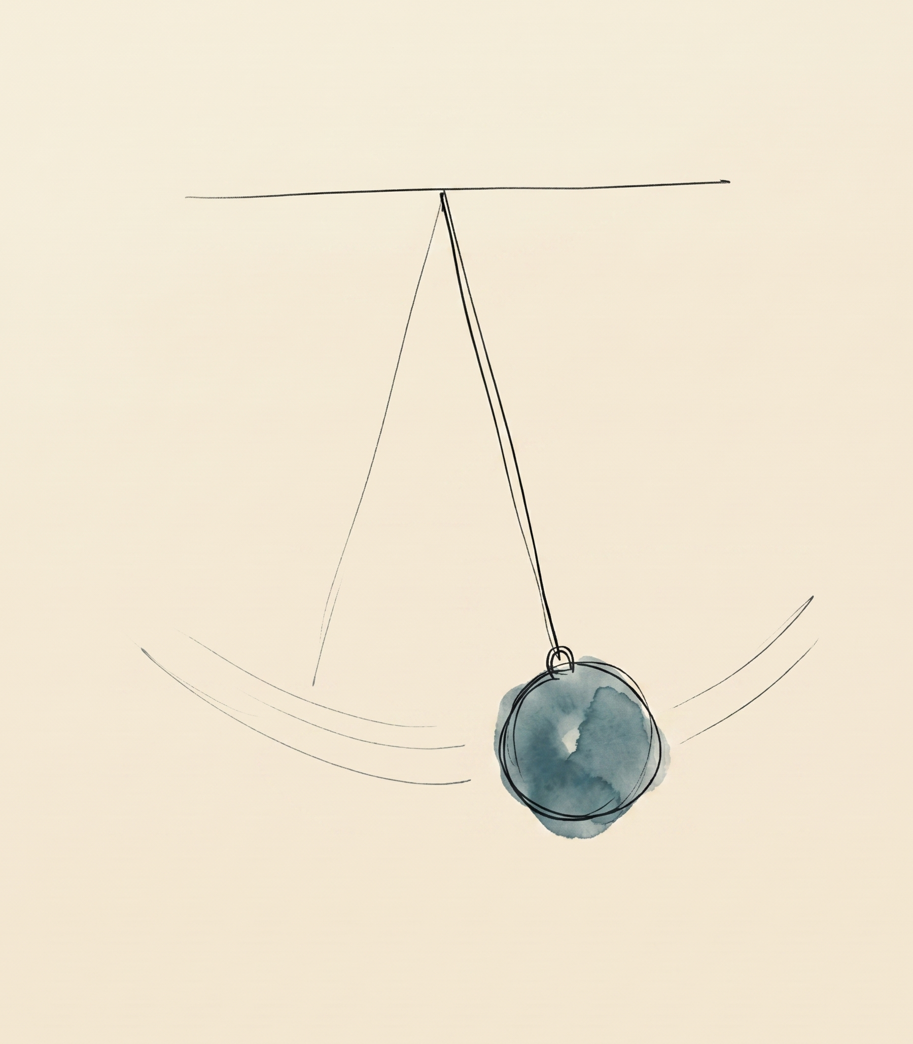 Hand-drawn pendulum illustration